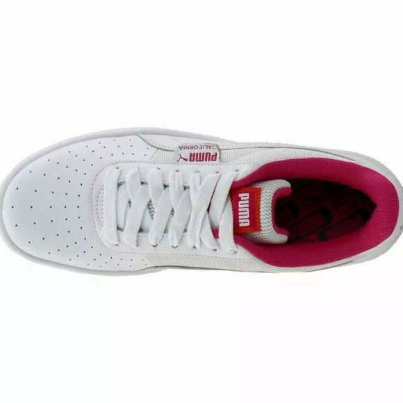 Puma California Womens Tennis Sneaker White Orange - Picture 5 of 11